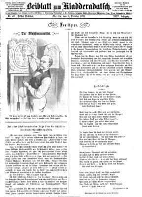 Kladderadatsch Sonntag 8. Oktober 1871