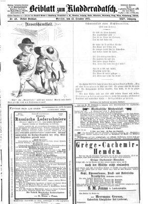 Kladderadatsch Sonntag 15. Oktober 1871