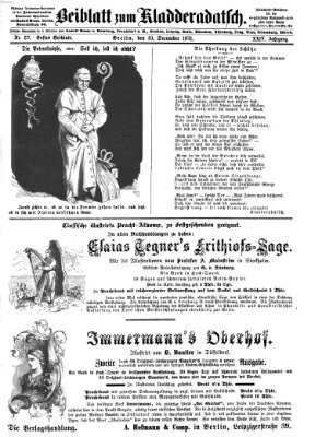 Kladderadatsch Sonntag 10. Dezember 1871