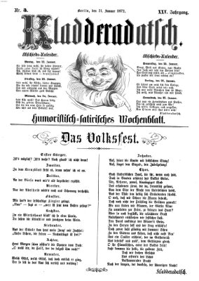 Kladderadatsch Sonntag 21. Januar 1872