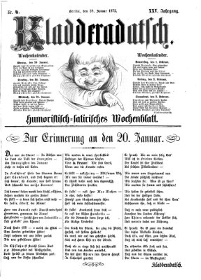 Kladderadatsch Sonntag 28. Januar 1872