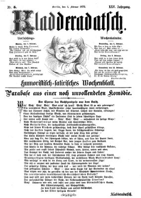 Kladderadatsch Sonntag 4. Februar 1872