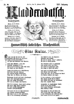 Kladderadatsch Sonntag 11. Februar 1872