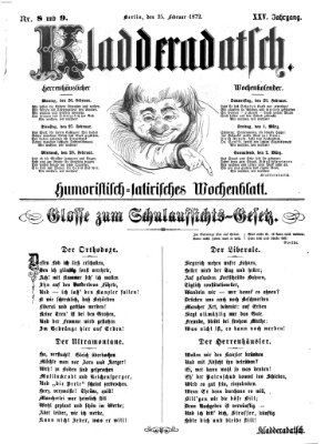 Kladderadatsch Sonntag 25. Februar 1872