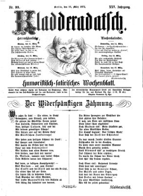 Kladderadatsch Sonntag 10. März 1872