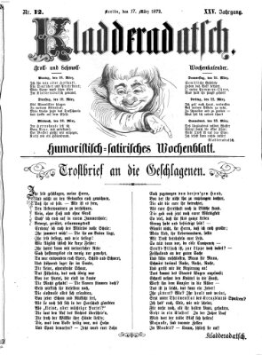 Kladderadatsch Sonntag 17. März 1872