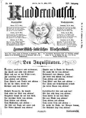 Kladderadatsch Sonntag 24. März 1872