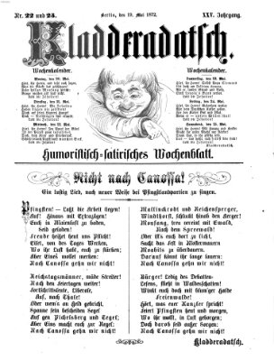 Kladderadatsch Sonntag 19. Mai 1872