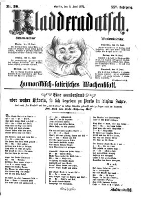 Kladderadatsch Sonntag 9. Juni 1872