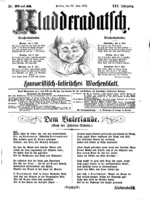 Kladderadatsch Sonntag 30. Juni 1872