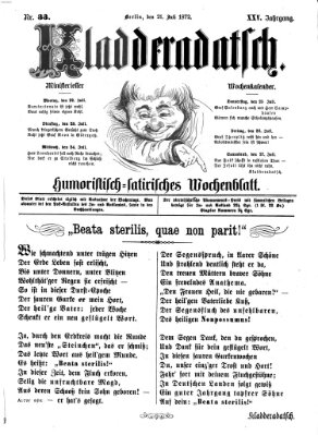 Kladderadatsch Sonntag 21. Juli 1872