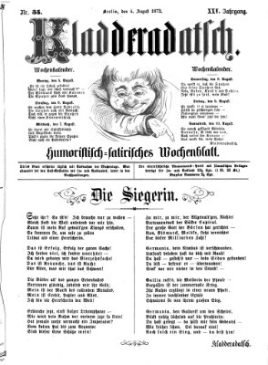 Kladderadatsch Sonntag 4. August 1872