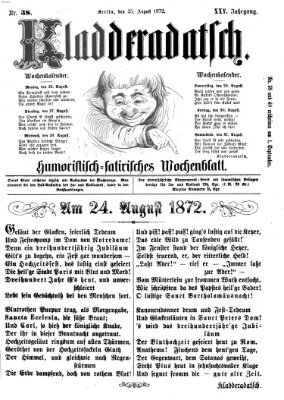 Kladderadatsch Sonntag 25. August 1872