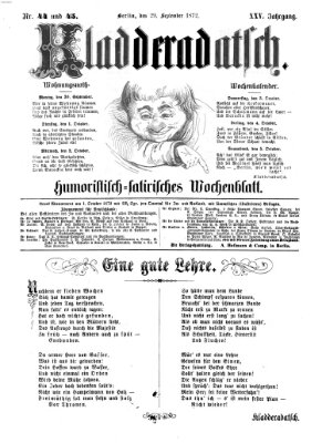 Kladderadatsch Sonntag 29. September 1872