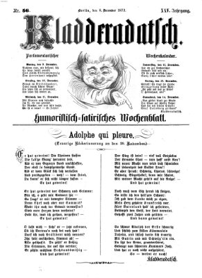 Kladderadatsch Sonntag 8. Dezember 1872