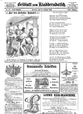 Kladderadatsch Sonntag 20. Oktober 1872