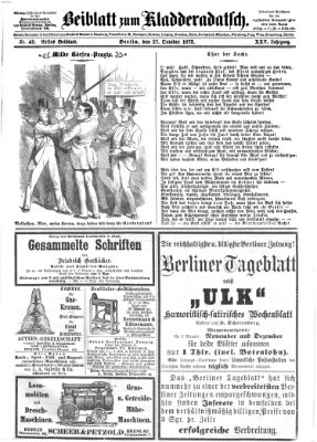 Kladderadatsch Sonntag 27. Oktober 1872