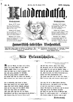 Kladderadatsch Sonntag 26. Januar 1873