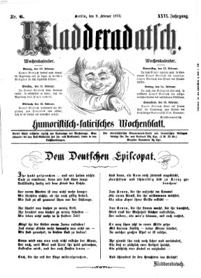 Kladderadatsch Sonntag 9. Februar 1873