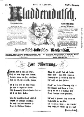 Kladderadatsch Sonntag 23. März 1873