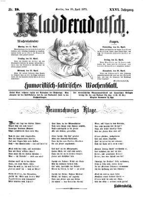 Kladderadatsch Sonntag 20. April 1873