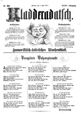 Kladderadatsch Sonntag 1. Juni 1873