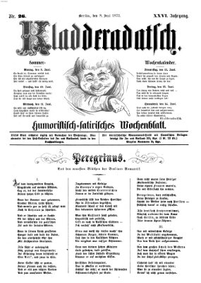 Kladderadatsch Sonntag 8. Juni 1873