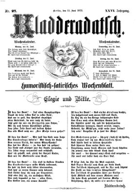 Kladderadatsch Sonntag 15. Juni 1873