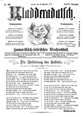 Kladderadatsch Sonntag 21. September 1873