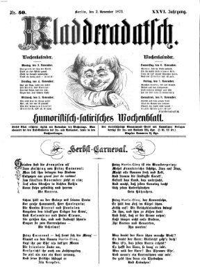 Kladderadatsch Sonntag 2. November 1873