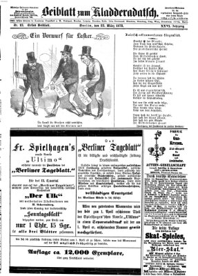 Kladderadatsch Sonntag 23. März 1873