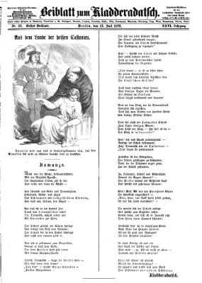 Kladderadatsch Sonntag 13. Juli 1873