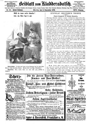 Kladderadatsch Sonntag 2. November 1873