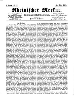 Rheinischer Merkur (Deutscher Merkur) Sonntag 10. März 1872