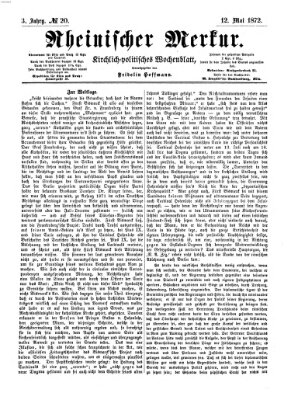 Rheinischer Merkur (Deutscher Merkur) Sonntag 12. Mai 1872