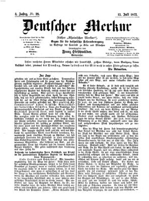 Deutscher Merkur Samstag 13. Juli 1872