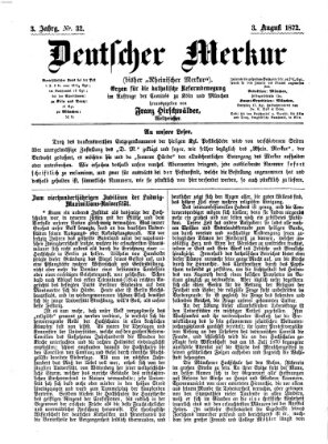 Deutscher Merkur Samstag 3. August 1872