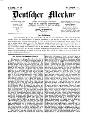 Deutscher Merkur Samstag 17. August 1872