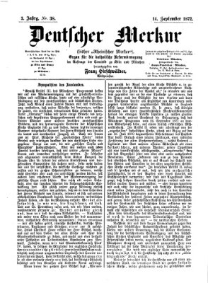 Deutscher Merkur Samstag 14. September 1872