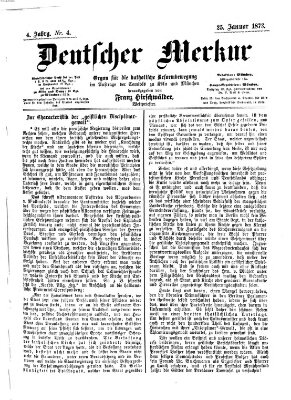 Deutscher Merkur Samstag 25. Januar 1873