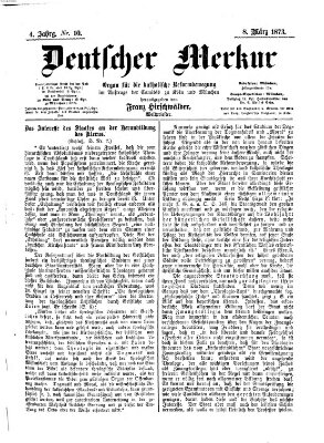 Deutscher Merkur Samstag 8. März 1873