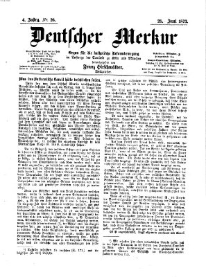 Deutscher Merkur Samstag 28. Juni 1873