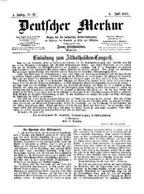 Deutscher Merkur Samstag 5. Juli 1873