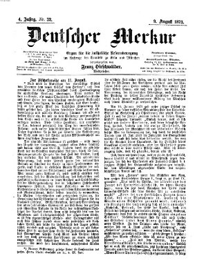 Deutscher Merkur Samstag 9. August 1873