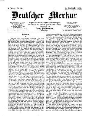 Deutscher Merkur Samstag 6. September 1873