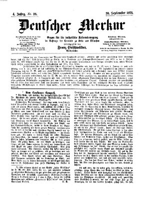 Deutscher Merkur Samstag 20. September 1873