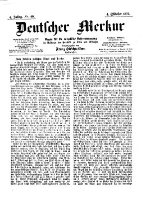 Deutscher Merkur Samstag 4. Oktober 1873