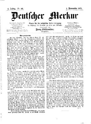 Deutscher Merkur Samstag 1. November 1873