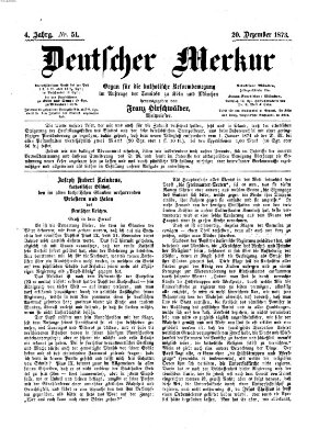 Deutscher Merkur Samstag 20. Dezember 1873