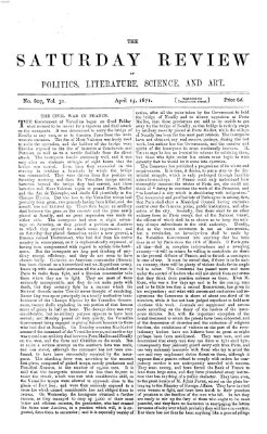 Saturday review Samstag 15. April 1871